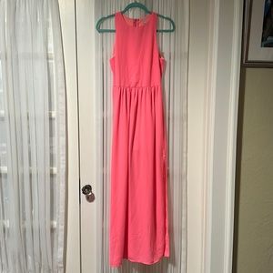 GB neon coral maxi dress small